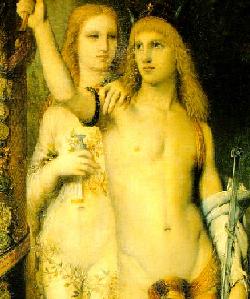 Salmacis et Atlantis ou la naissance d'Hermaphrodite.